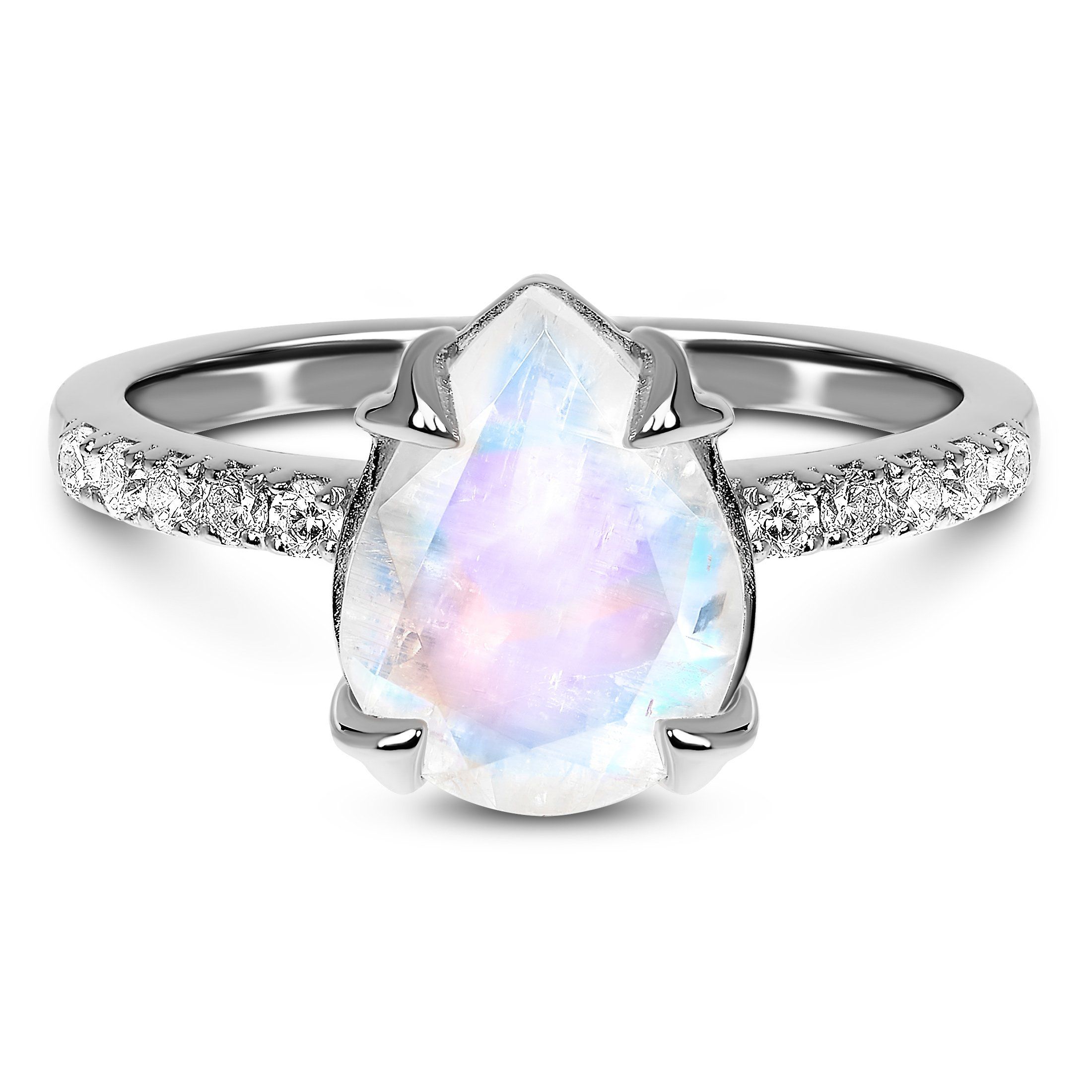 Pear Shaped Pendant Engagement Ring