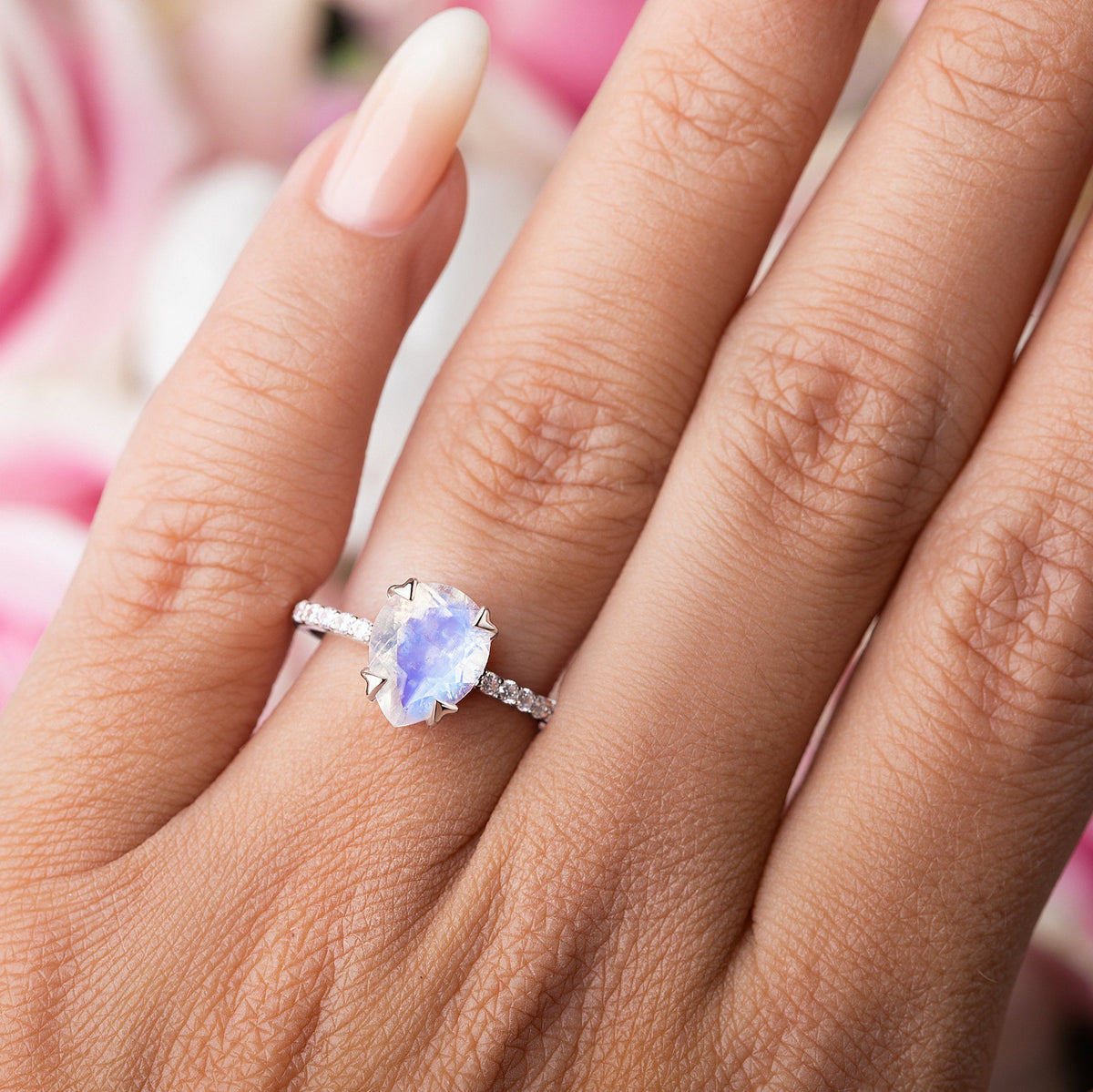 Pear Shaped Pendant Engagement Ring