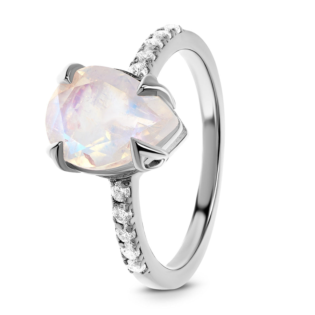Pear Shaped Pendant Engagement Ring