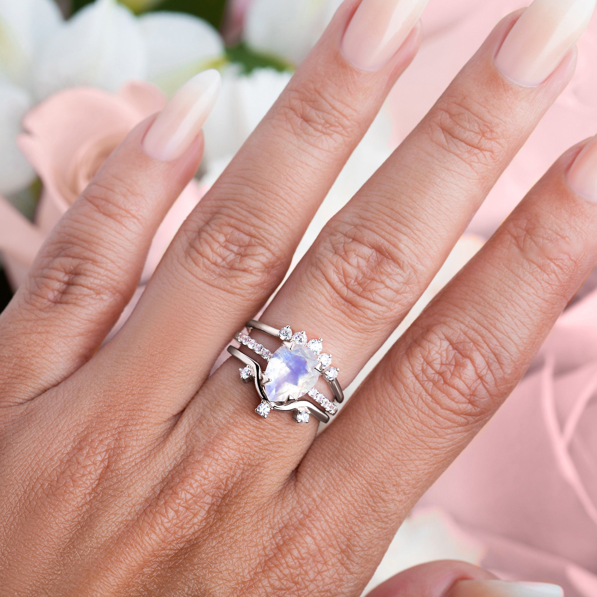 Pear Shaped Pendant Engagement Ring