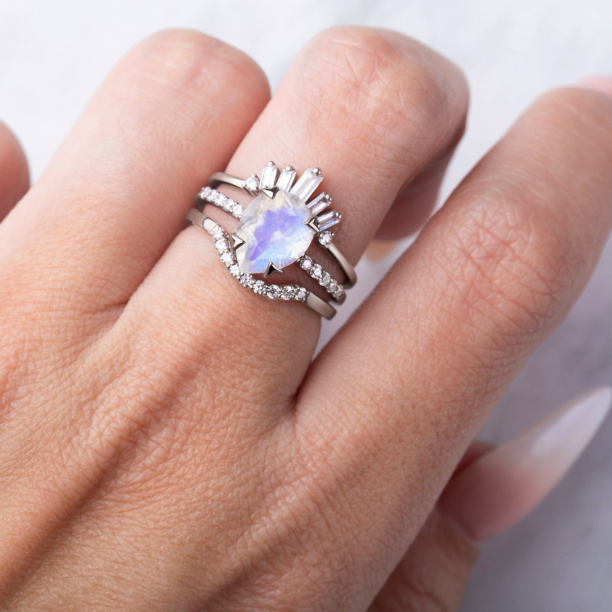 Pear Shaped Pendant Engagement Ring