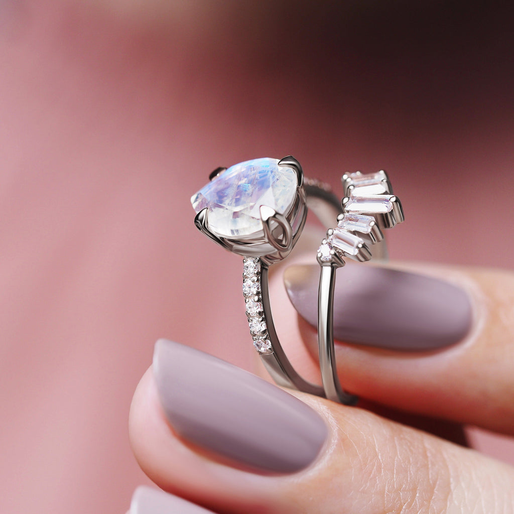 Pear Shaped Pendant Engagement Ring