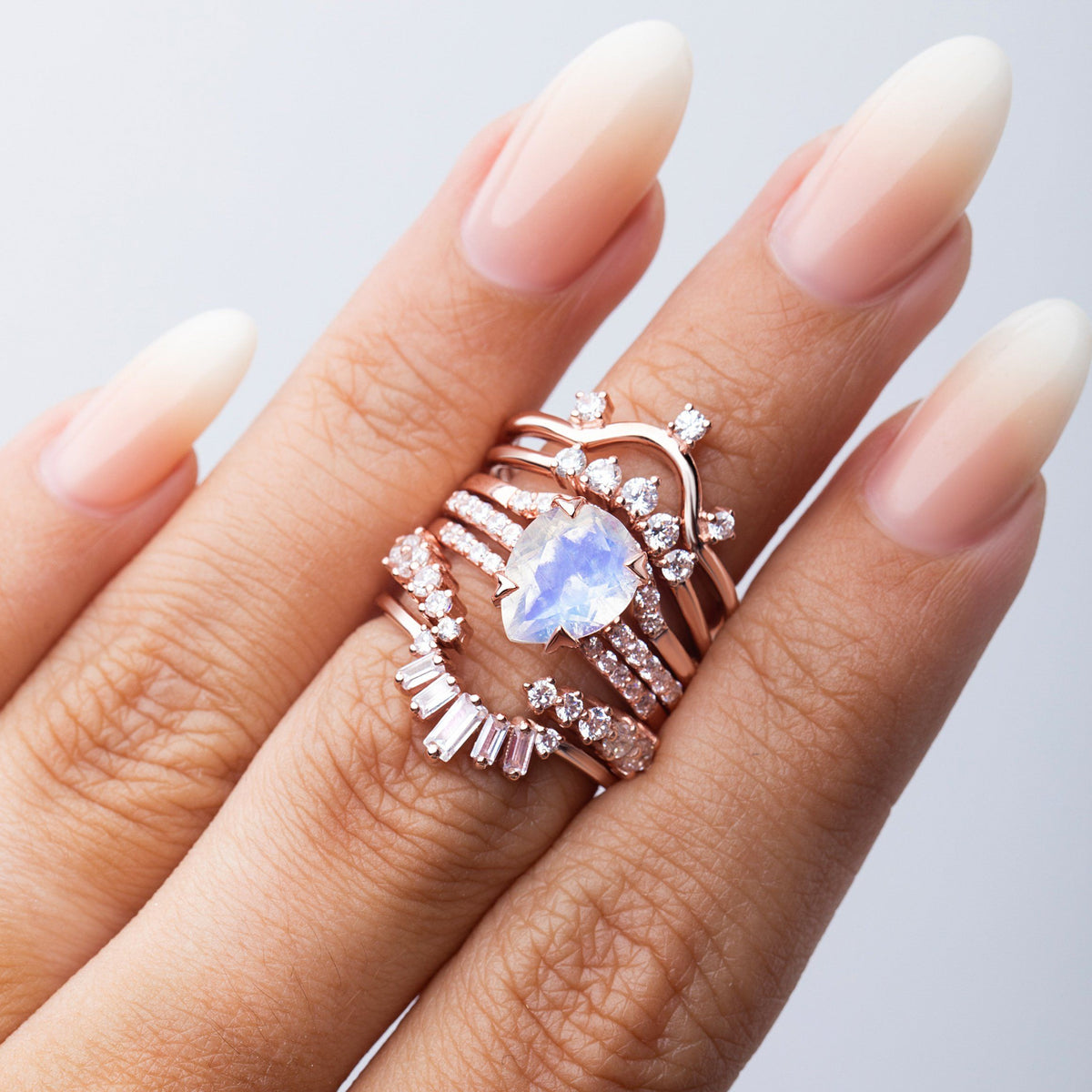 Pear Shaped Pendant Engagement Ring