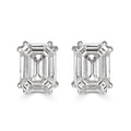 Emerald Cut Diamond Stud Earrings