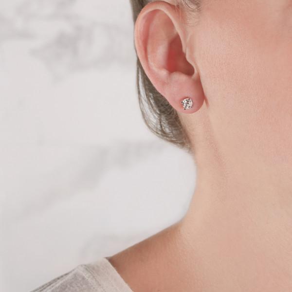 Step Cut Diamond Earrings