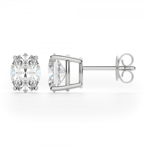 Oval Cut Stud Earrings