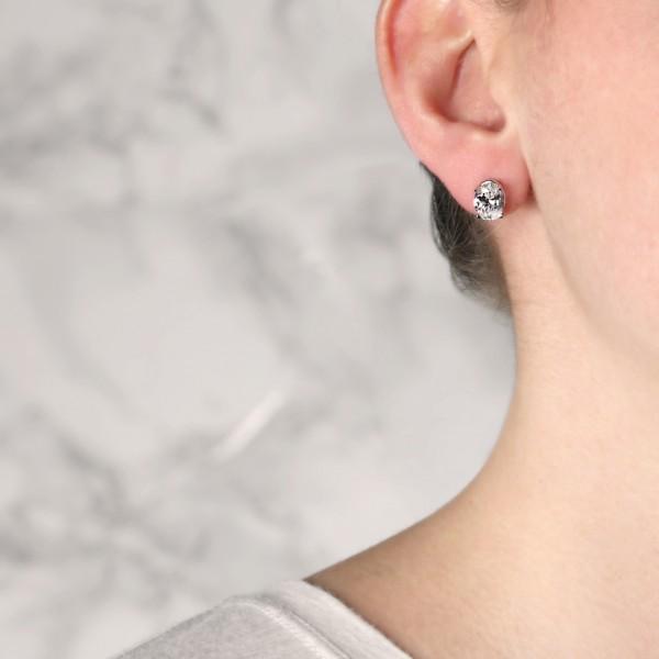 Oval Cut Stud Earrings