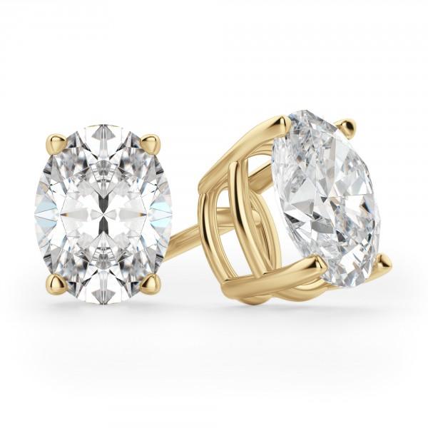 Oval Cut Stud Earrings