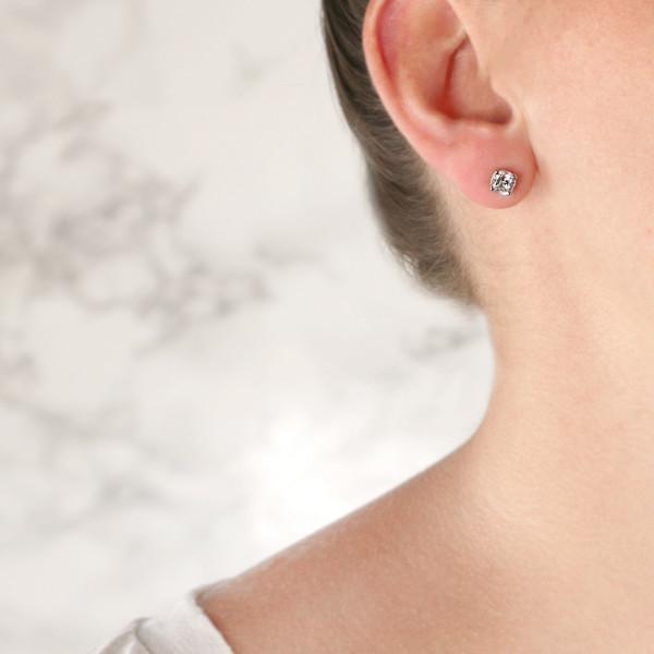 Cushion Cut Stud Earrings