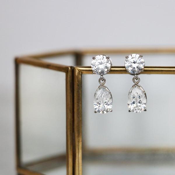 Leto Pear Cut Drop Earrings