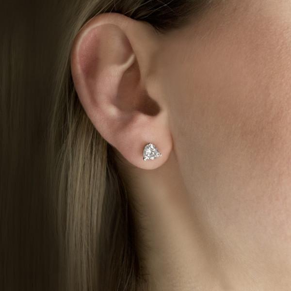 Trillion Cut Stud Earrings
