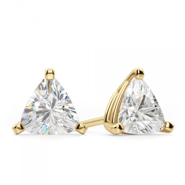 Trillion Cut Stud Earrings