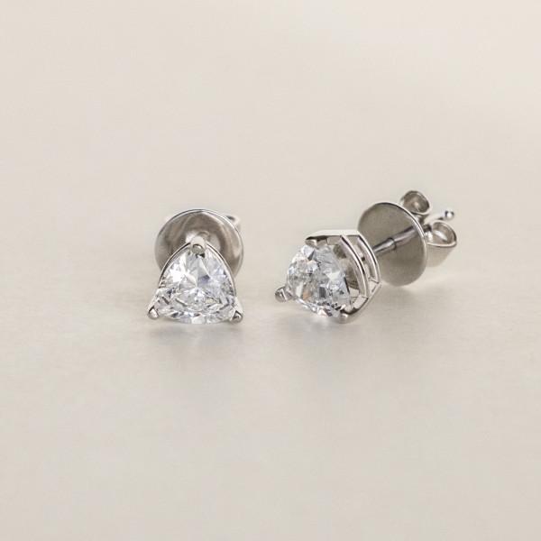 Trillion Cut Stud Earrings
