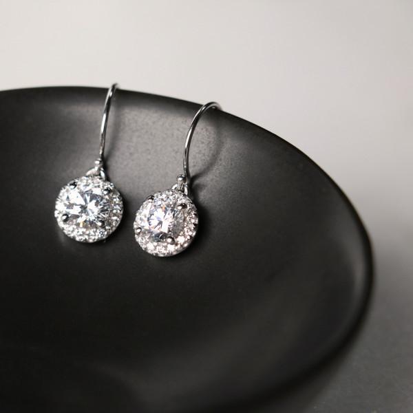 Berlin Round Cut Drop Earrings