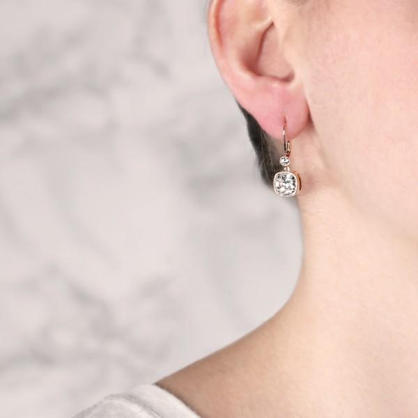 Asteria Cushion Cut Leverback Earrings