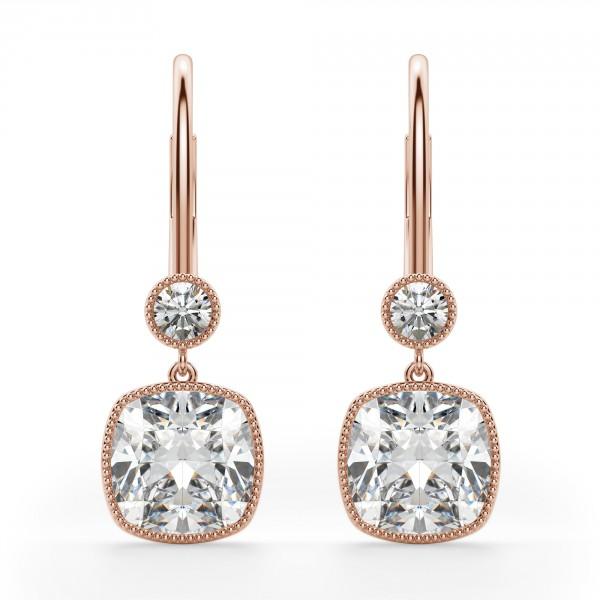 Asteria Cushion Cut Leverback Earrings
