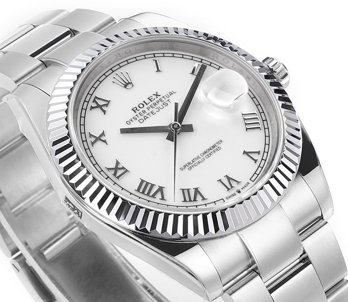 Steel & White 41MM Watch