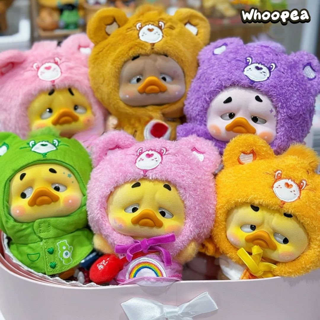 Care Bears x Upset Duck Neon Sweetheart Duck Series Plush Keychain Blind Box