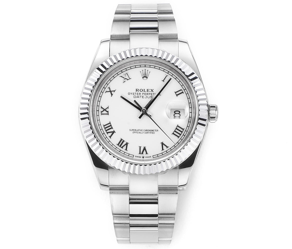 Steel & White 41MM Watch