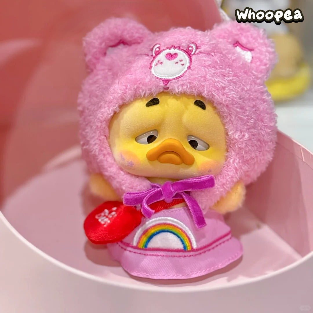 Care Bears x Upset Duck Neon Sweetheart Duck Series Plush Keychain Blind Box
