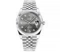 Rhodium Gray & Diamond 41MM Watch