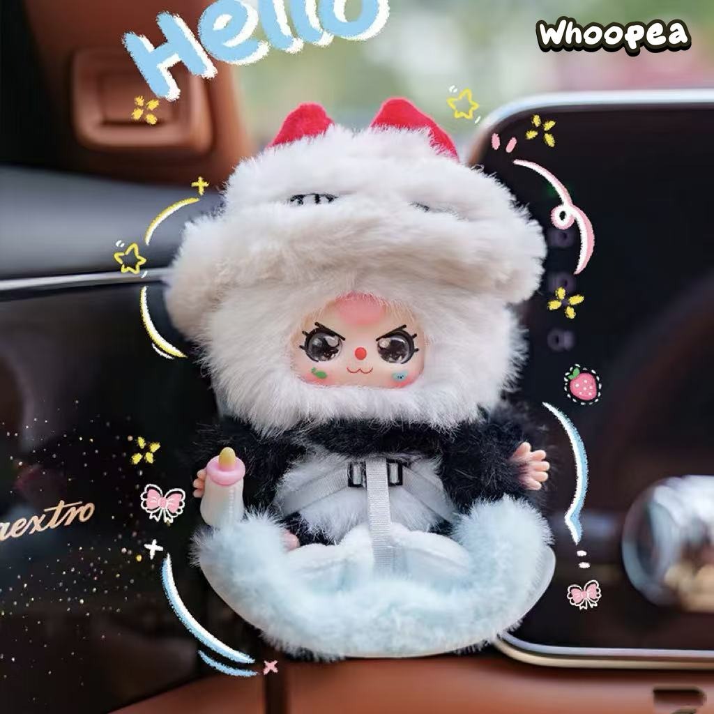 Baby Three Vehicle Mounted Baby Series Plush Dolls, Blind Box
