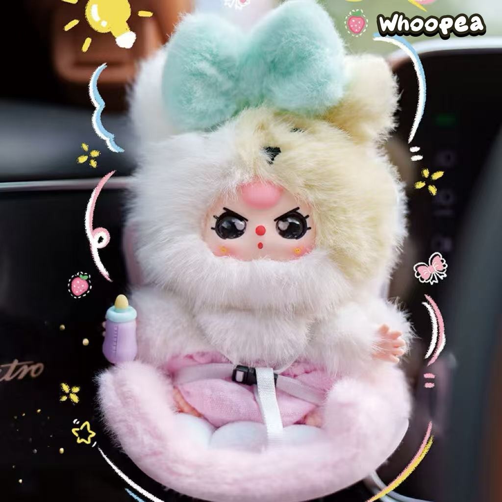 Baby Three Vehicle Mounted Baby Series Plush Dolls, Blind Box