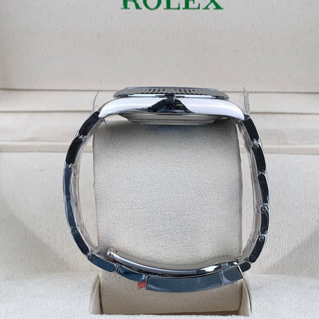 Rhodium Gray & Stainless Steel 41MM Watch