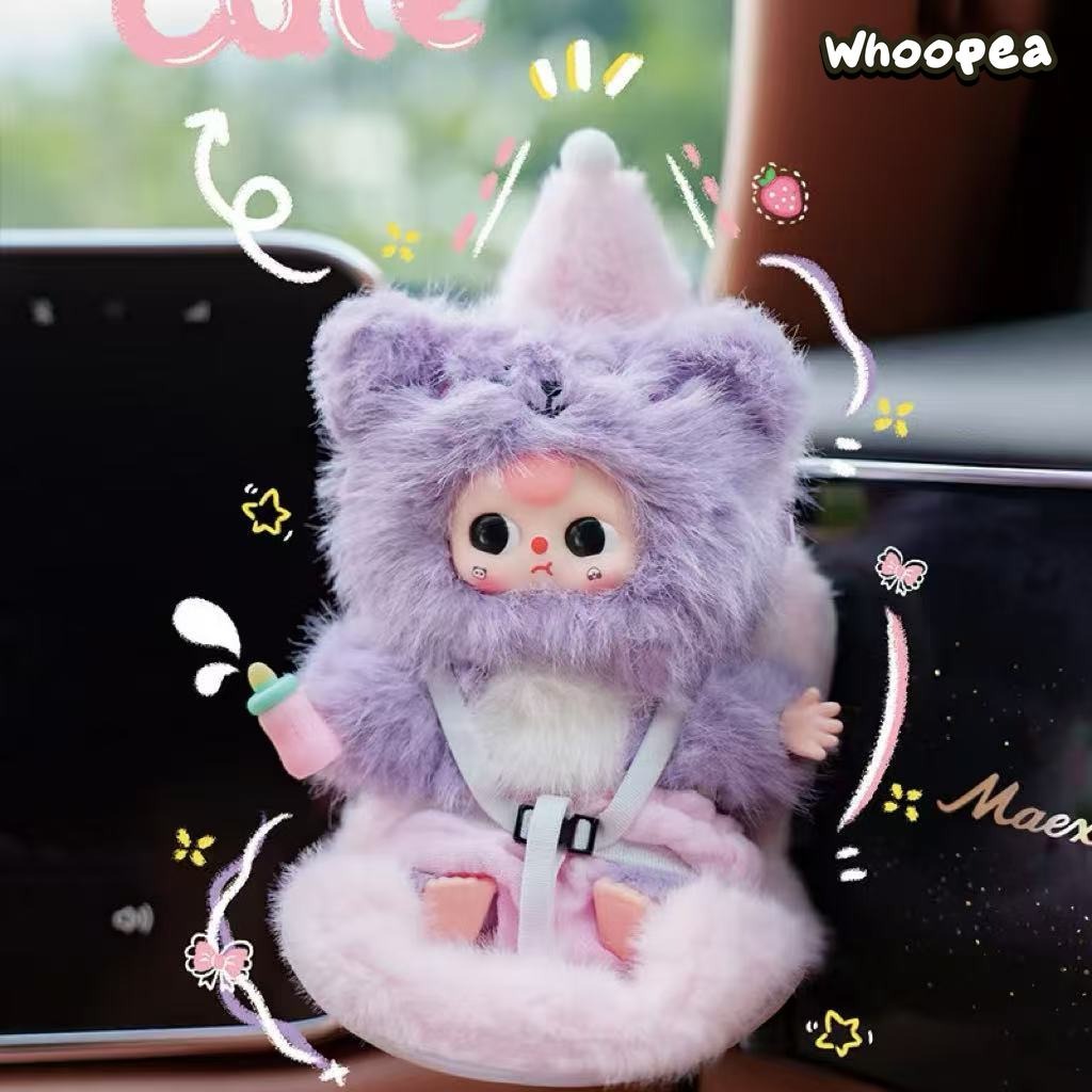 Baby Three Vehicle Mounted Baby Series Plush Dolls, Blind Box