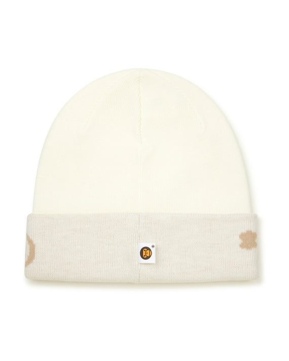 BABY MILO CREAM STAR PATCH BEANIE