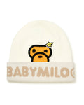 BABY MILO CREAM STAR PATCH BEANIE