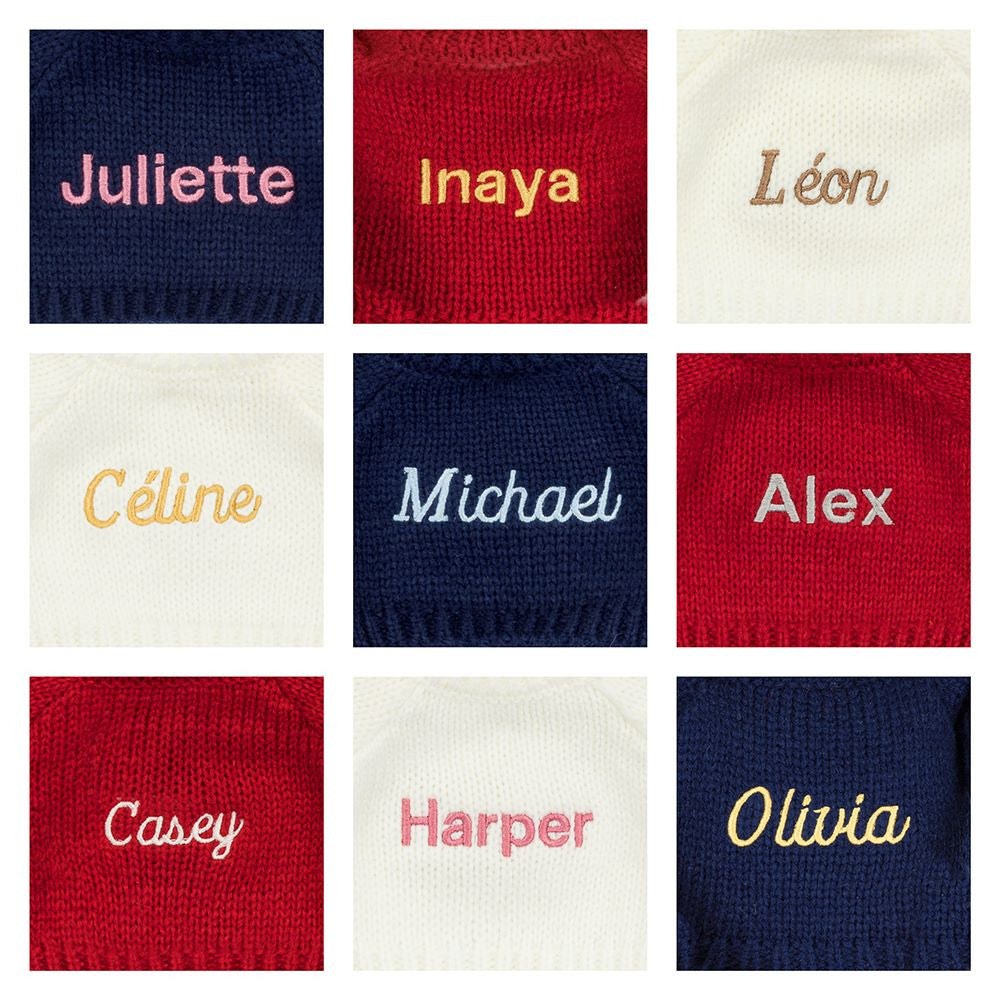 Hoppleston Luxe Bunny with Personalized Navy Jumper