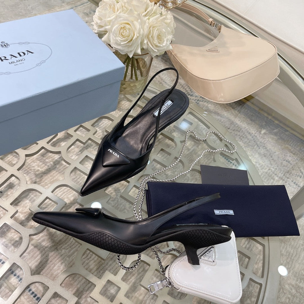 Prada Patent Leather Slingback Heels – Spring/Summer Collection – 2022