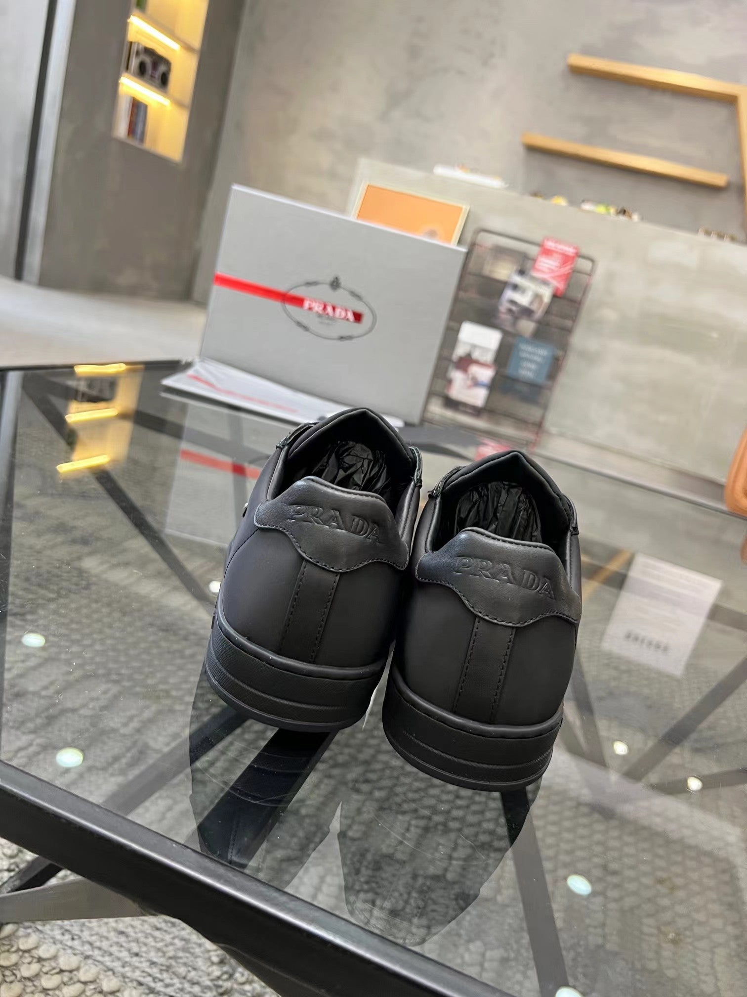 Prada Men's New Leather Sneakers