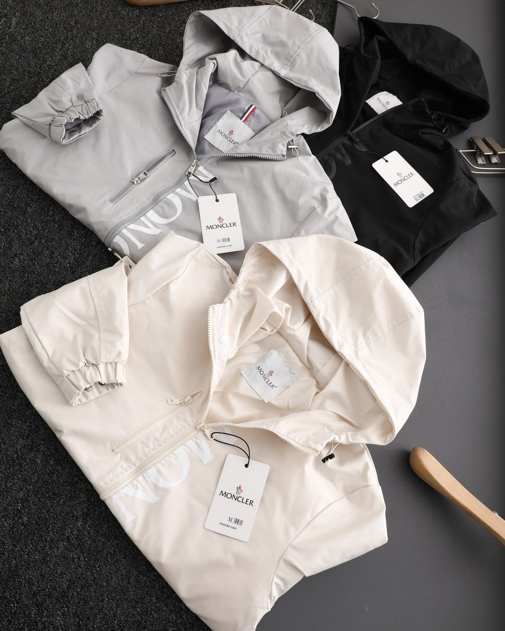 Moncler Classic Printed Hooded Windbreaker Jacket – SS24 Autumn Collection