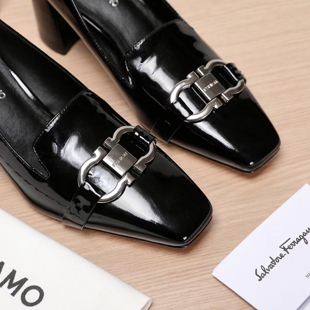 Ferragamo Classic Square Toe Pumps