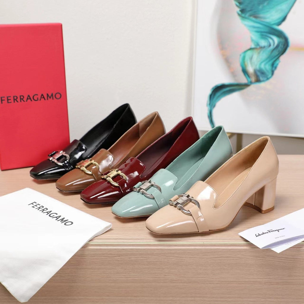 Ferragamo Classic Square Toe Pumps