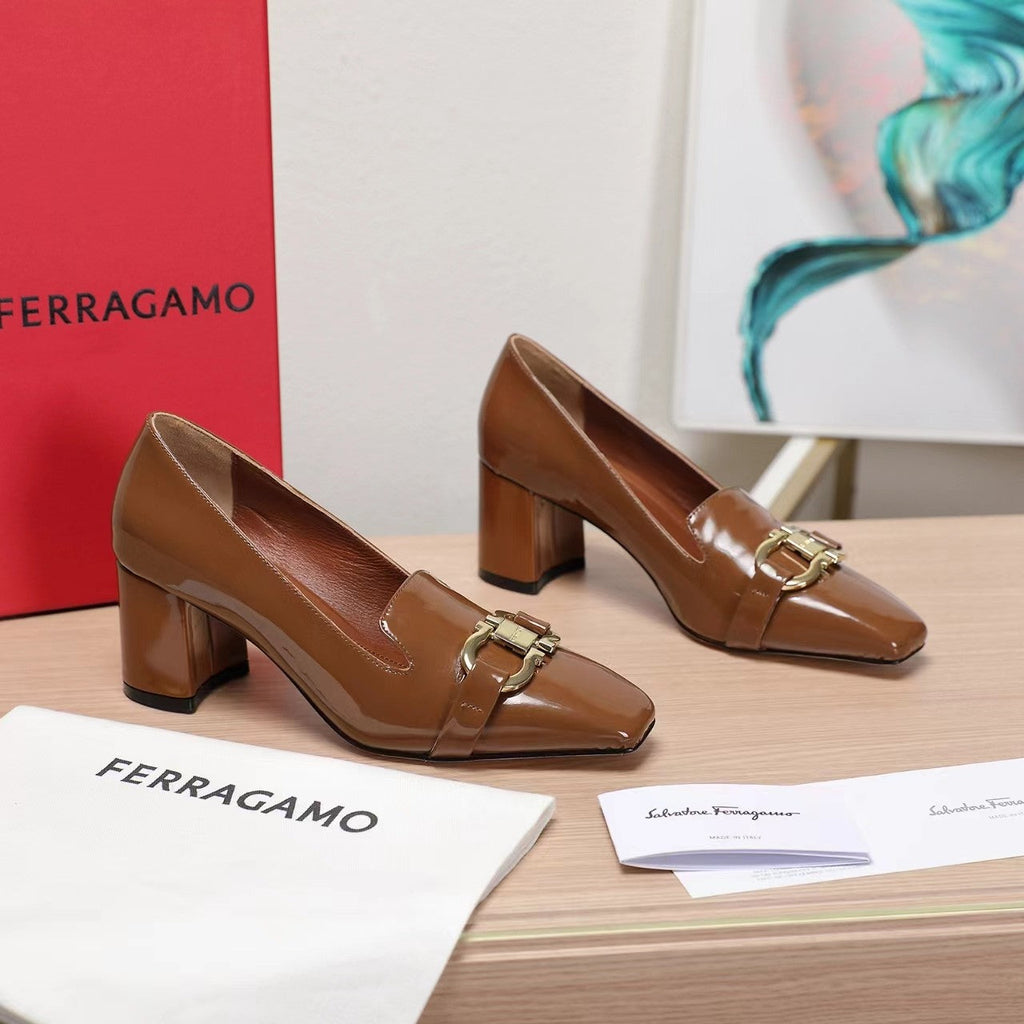 Ferragamo Classic Square Toe Pumps
