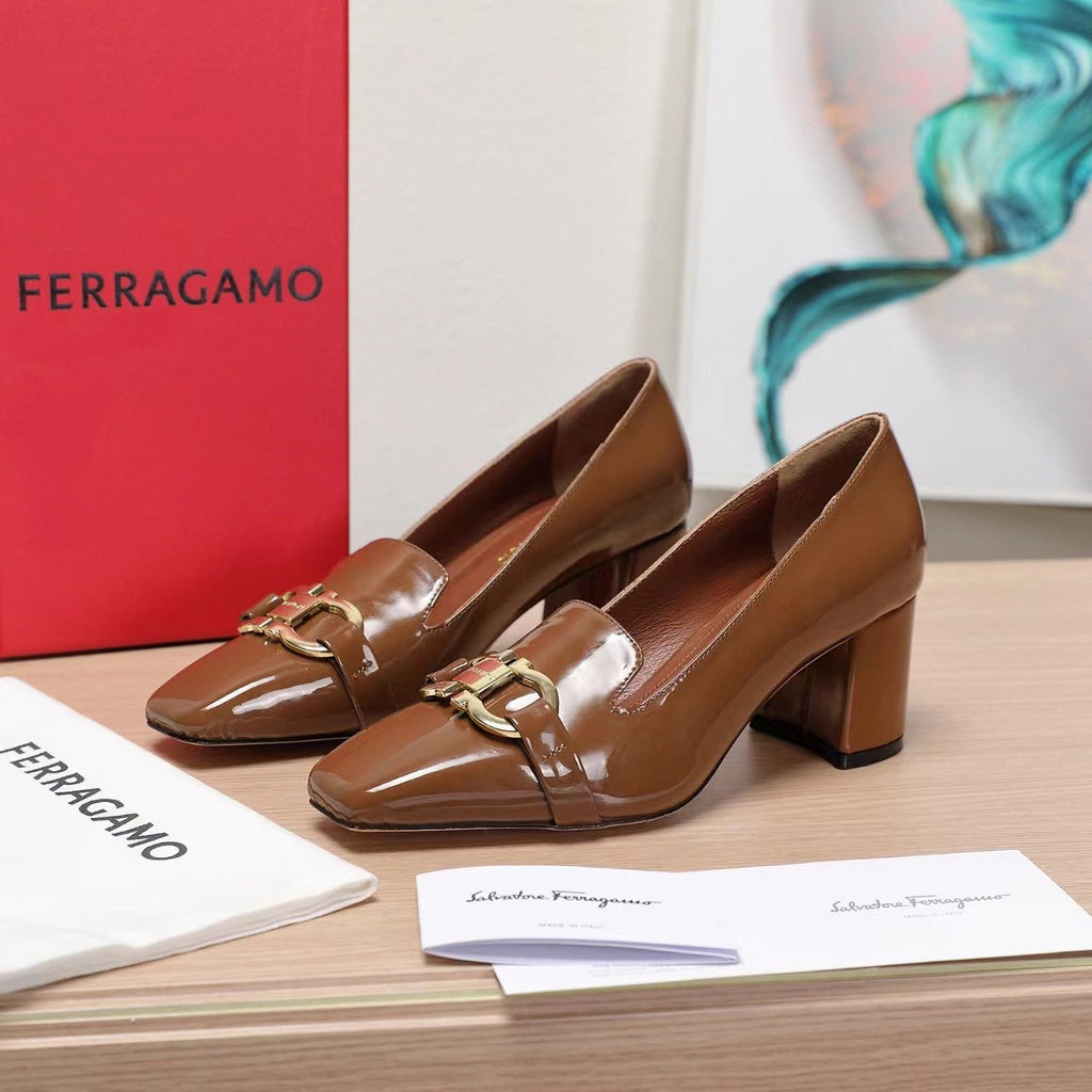 Ferragamo Classic Square Toe Pumps