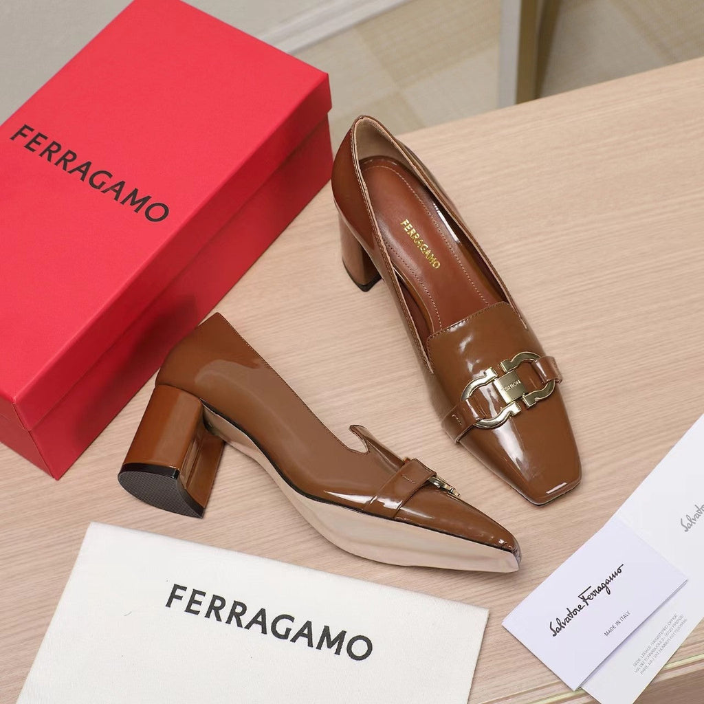 Ferragamo Classic Square Toe Pumps