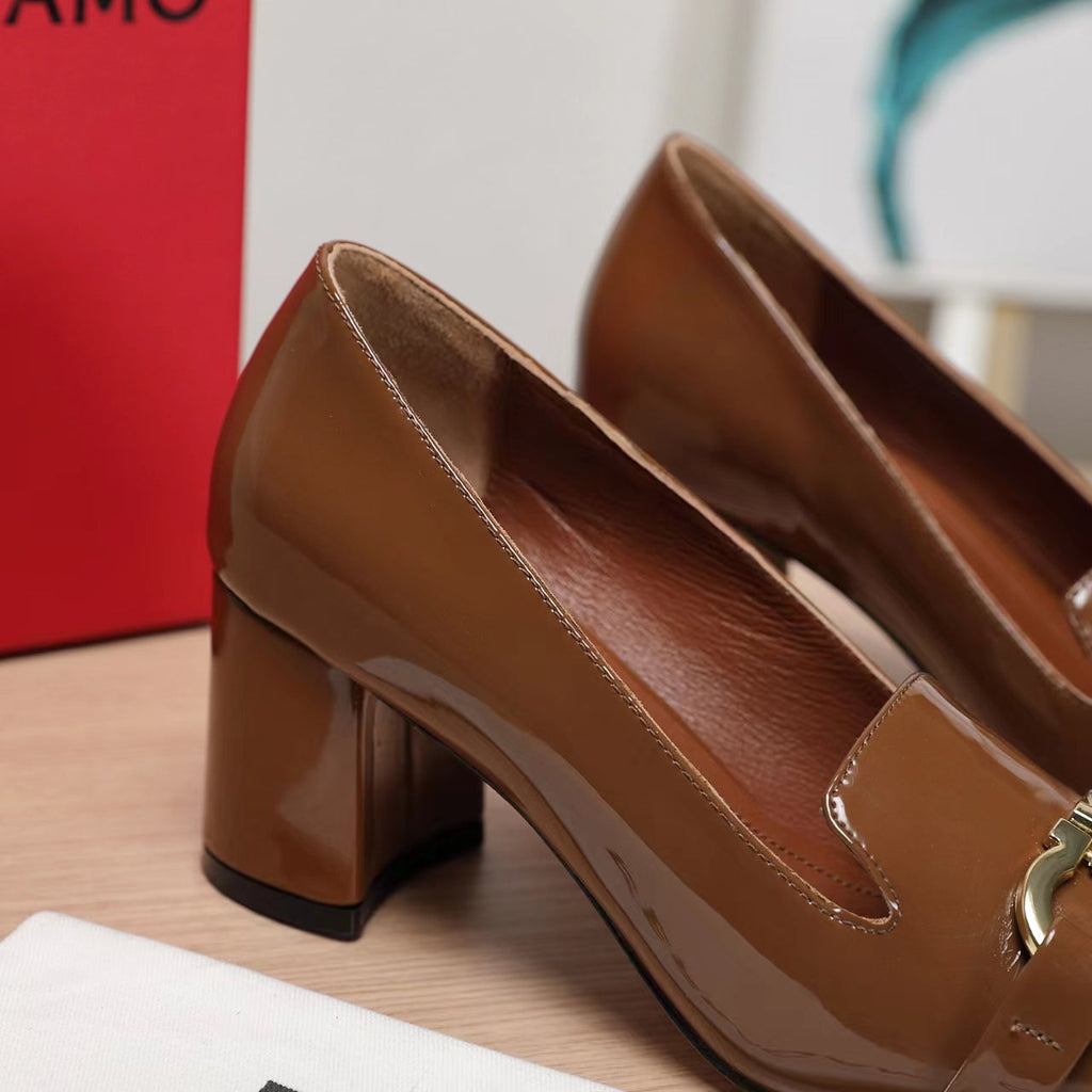 Ferragamo Classic Square Toe Pumps