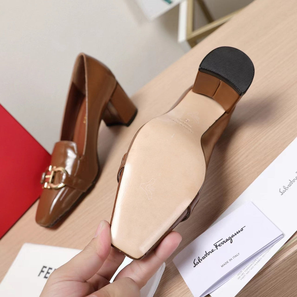 Ferragamo Classic Square Toe Pumps