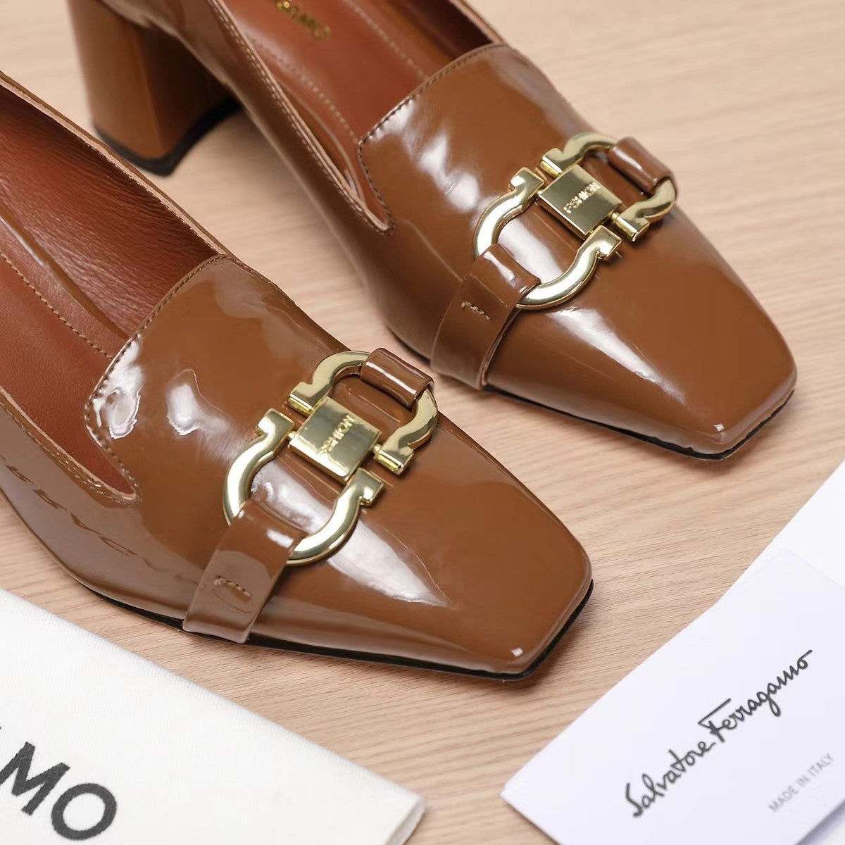 Ferragamo Classic Square Toe Pumps