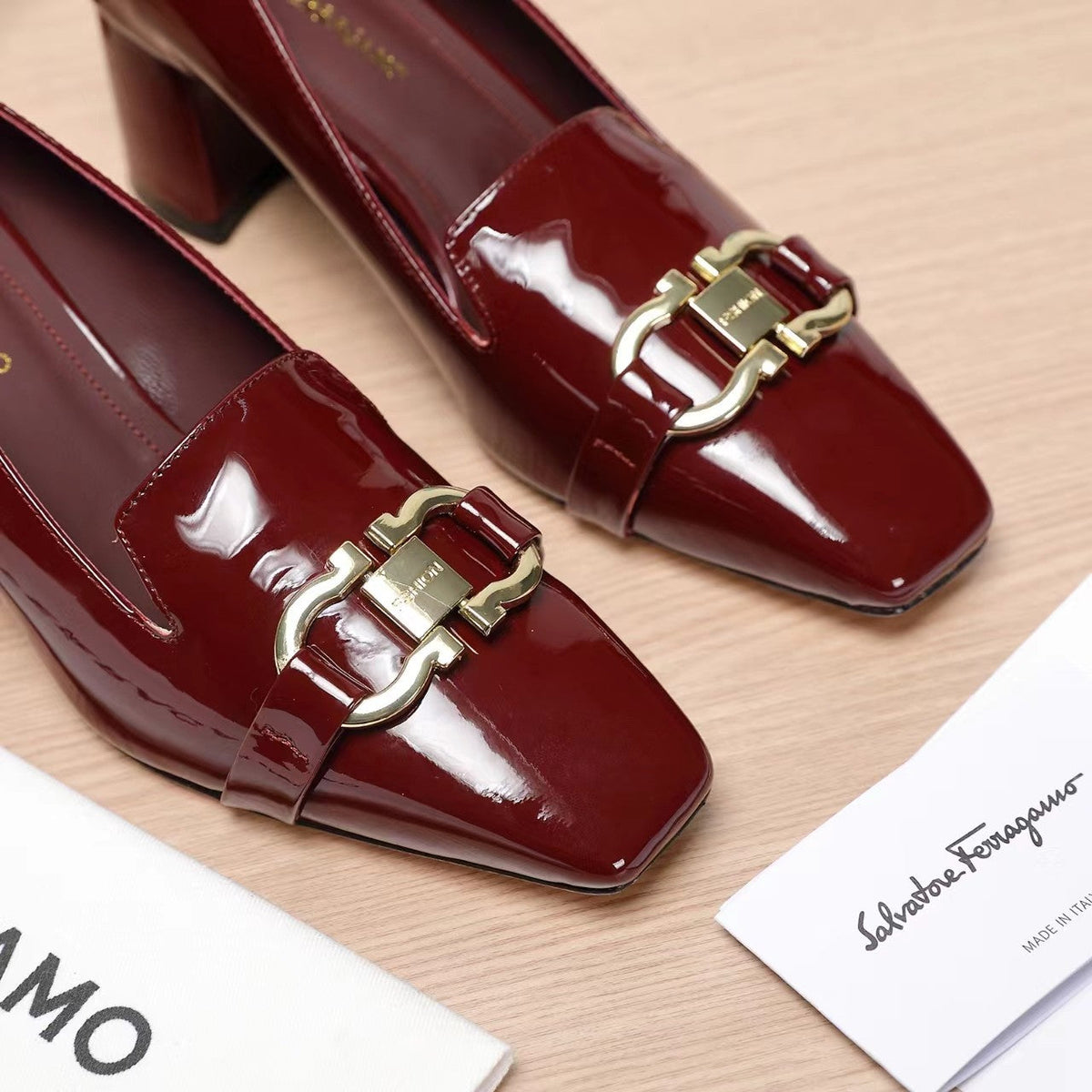 Ferragamo Classic Square Toe Pumps