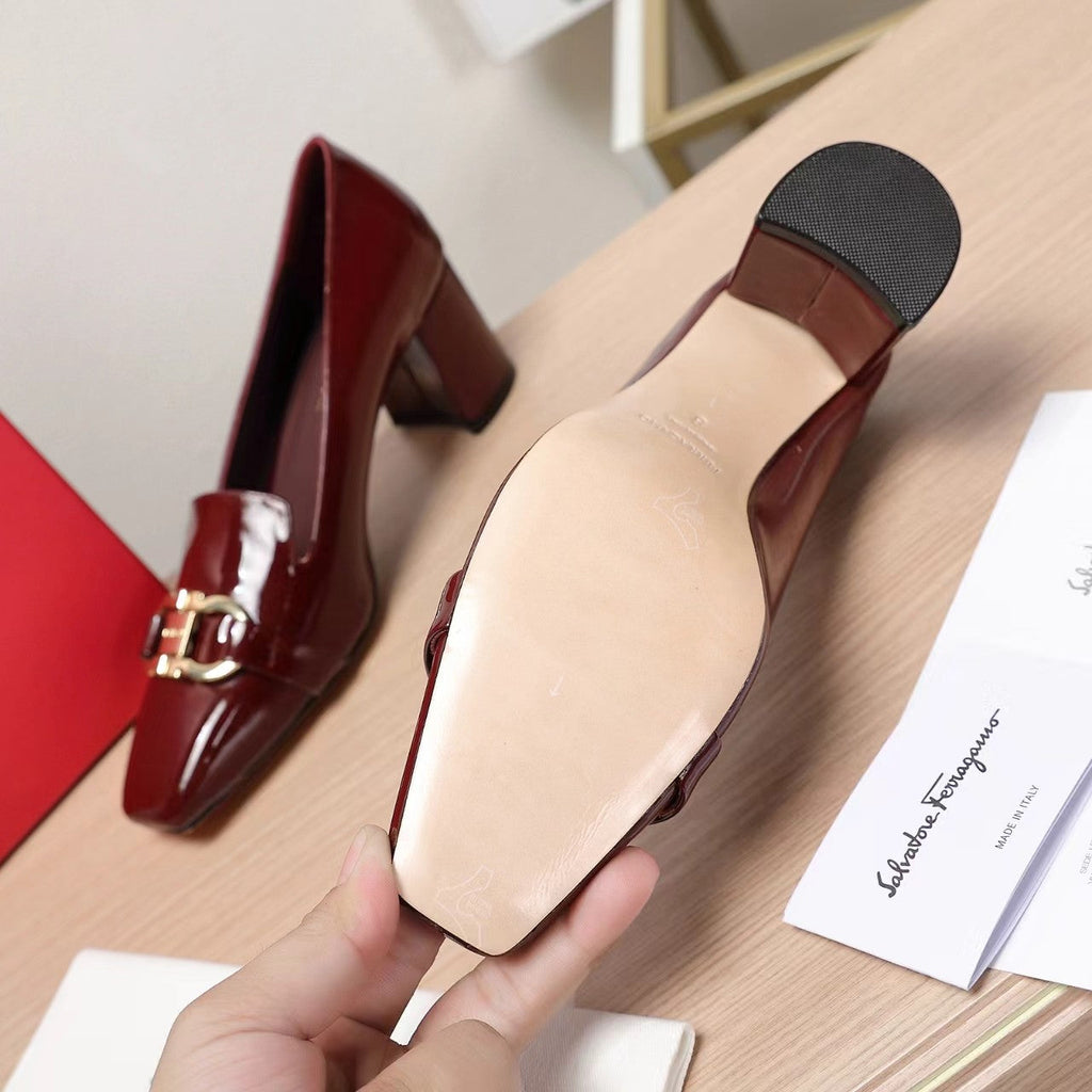 Ferragamo Classic Square Toe Pumps