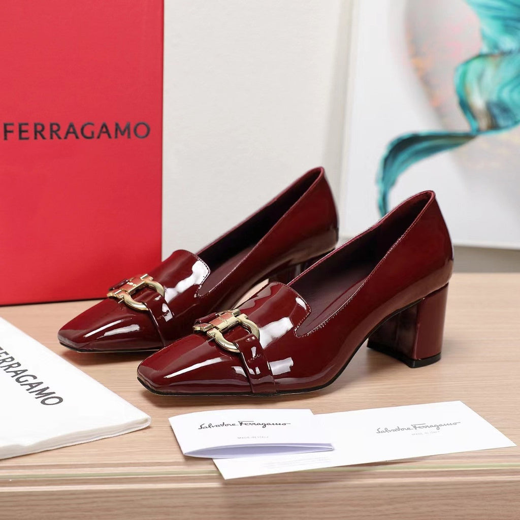 Ferragamo Classic Square Toe Pumps