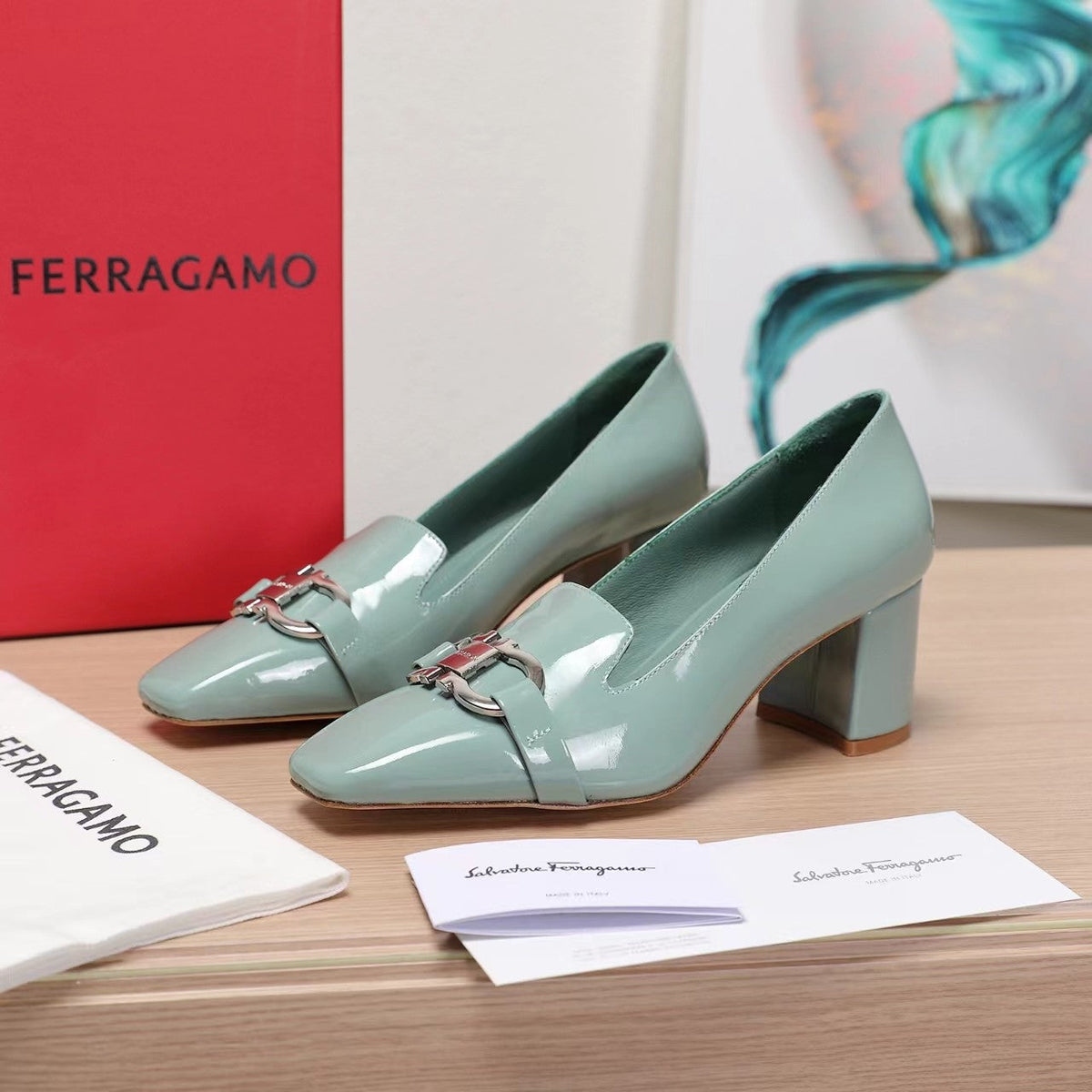 Ferragamo Classic Square Toe Pumps