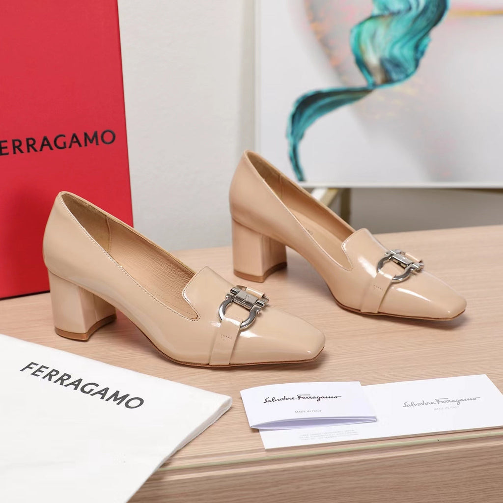 Ferragamo Classic Square Toe Pumps