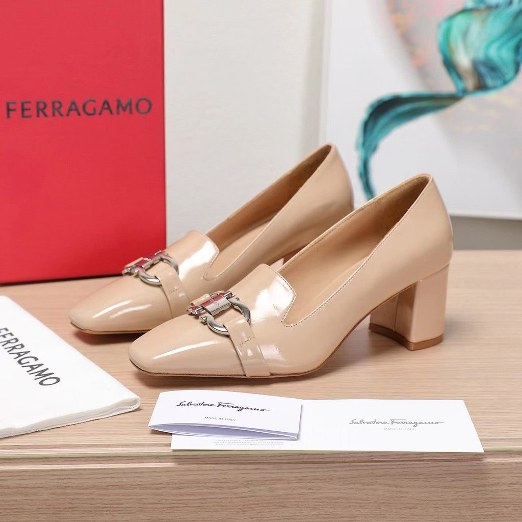 Ferragamo Classic Square Toe Pumps