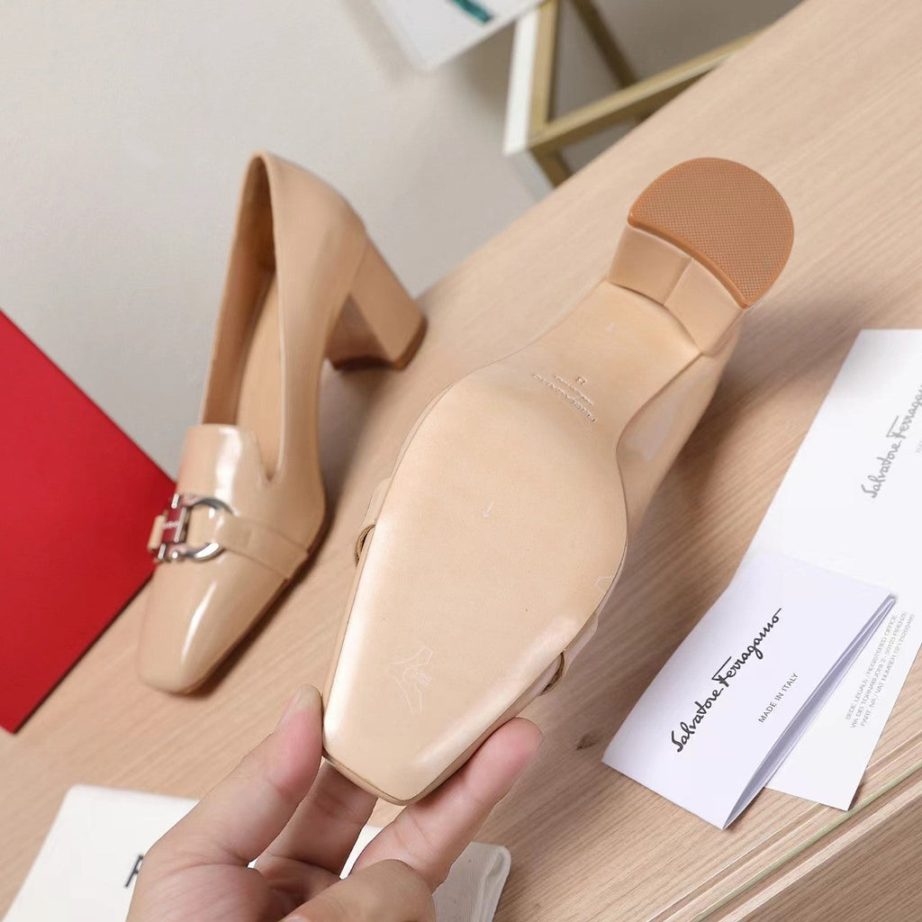 Ferragamo Classic Square Toe Pumps